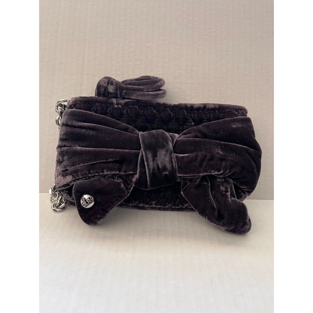 Juicy Couture Women's Wristlet Smokey Gray Quilted w/ Bow NWOT